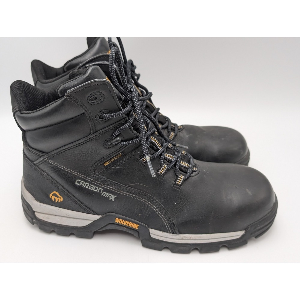 Wolverine Work Boots Men 11 Black CarbonMax W10304 Waterproof Composite Toe EH